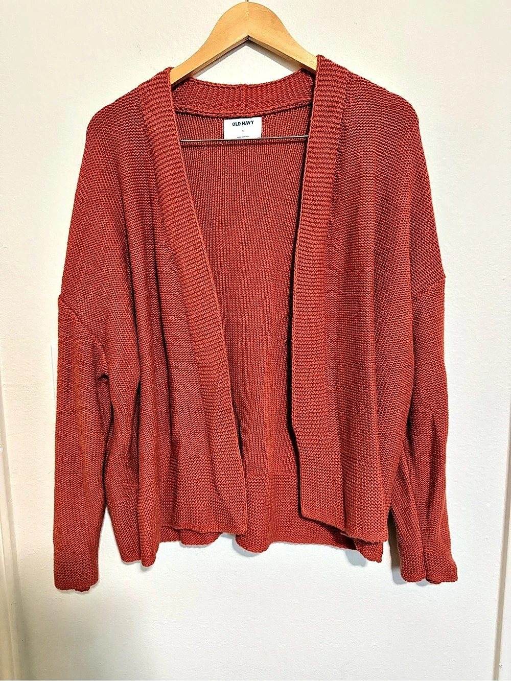 Old Navy Open Front Knit Cardigan Orange